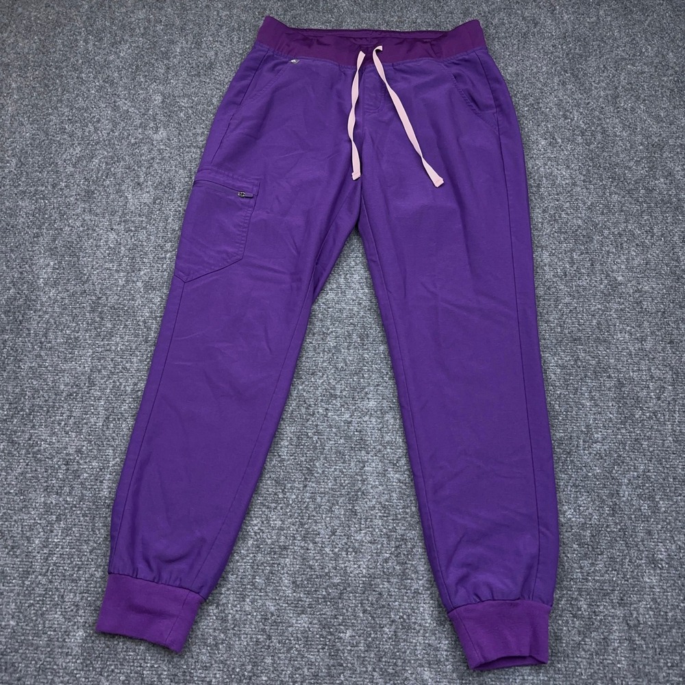 FIGS Zamora Jogger Scrub Pant Women Small Ultra Violet Purple Drawstring Medical